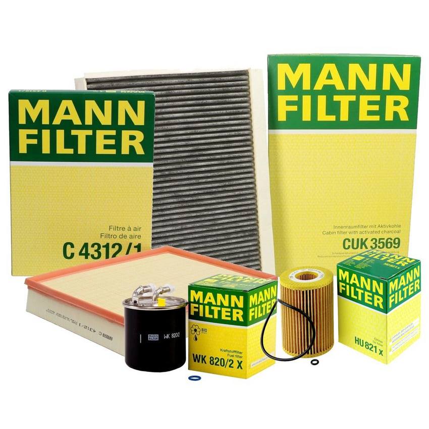 Mercedes Air / Cabin Air / Fuel / Engine Oil Filter Kit - MANN-FILTER 3739268KIT